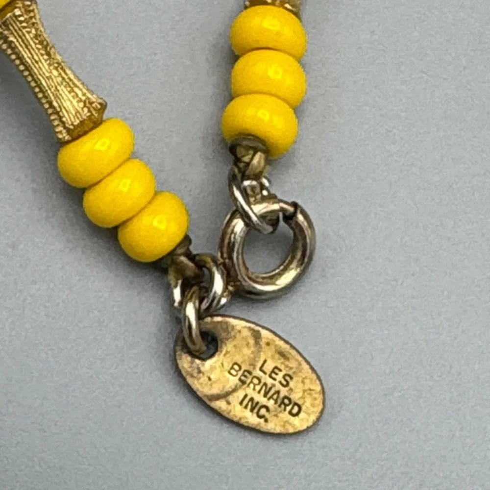 les bernard necklace yellow and gold tone - Picture 4 of 4